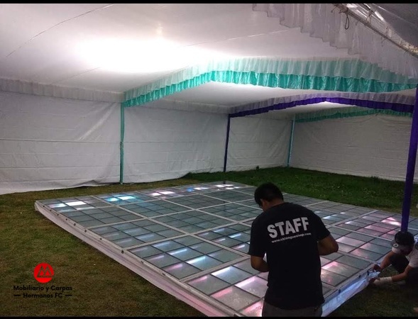 pista iluminada para eventos